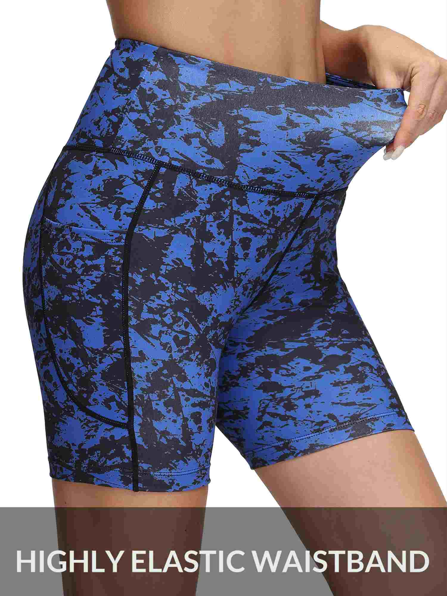 Women's 6" High-Waisted Printed Yoga Shorts