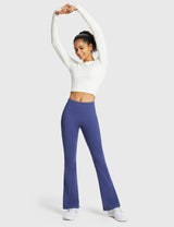Baleaf Women's High-Rise Soft Thermal Flare Pants Estate Blue Full
