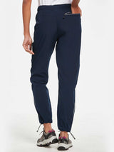 Laureate UPF50+ DWR navy hiking pants with back zip pocket & reflective detail