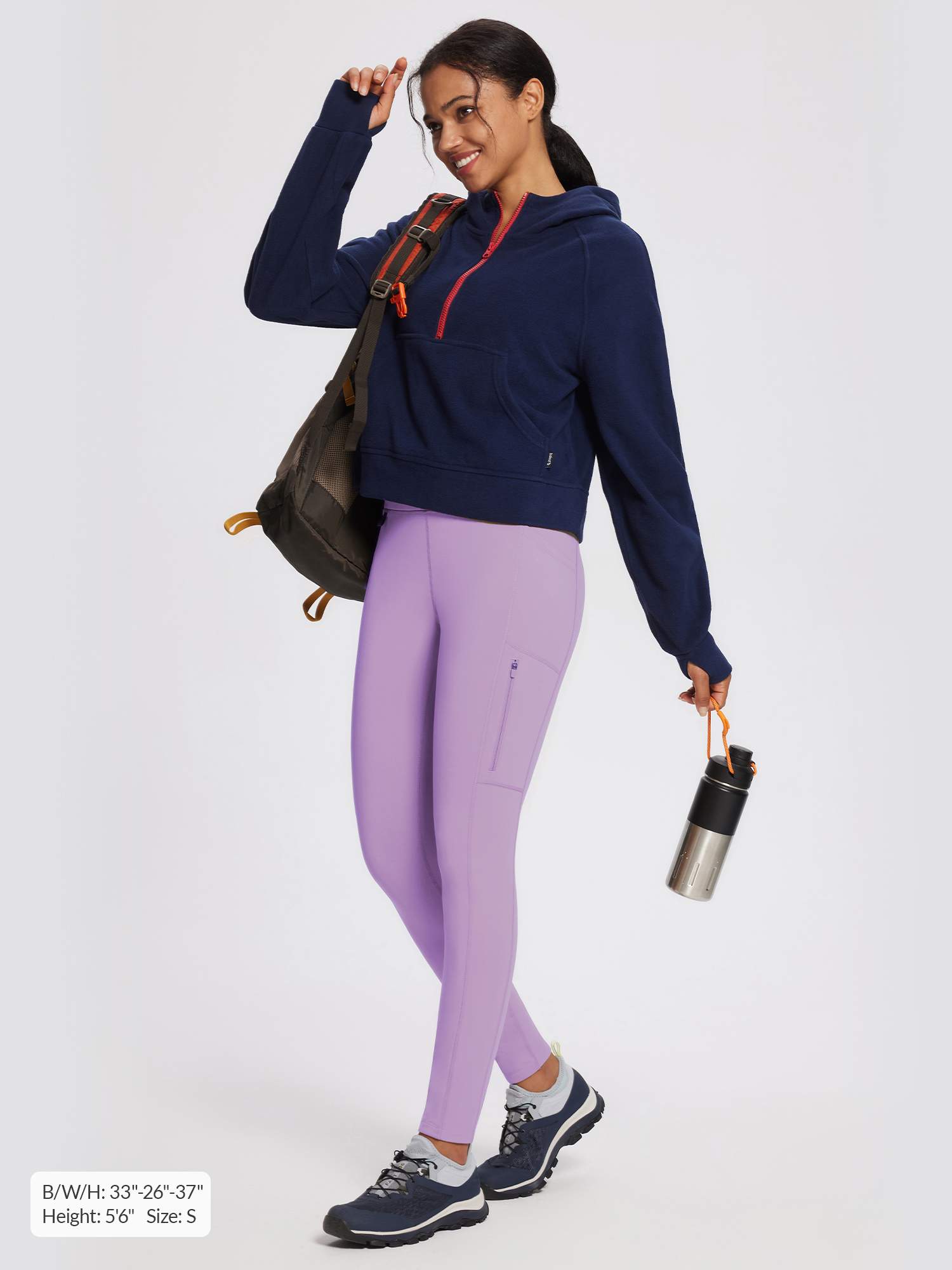 Laureate High-Rise Zipper Pockets Thermal Leggings