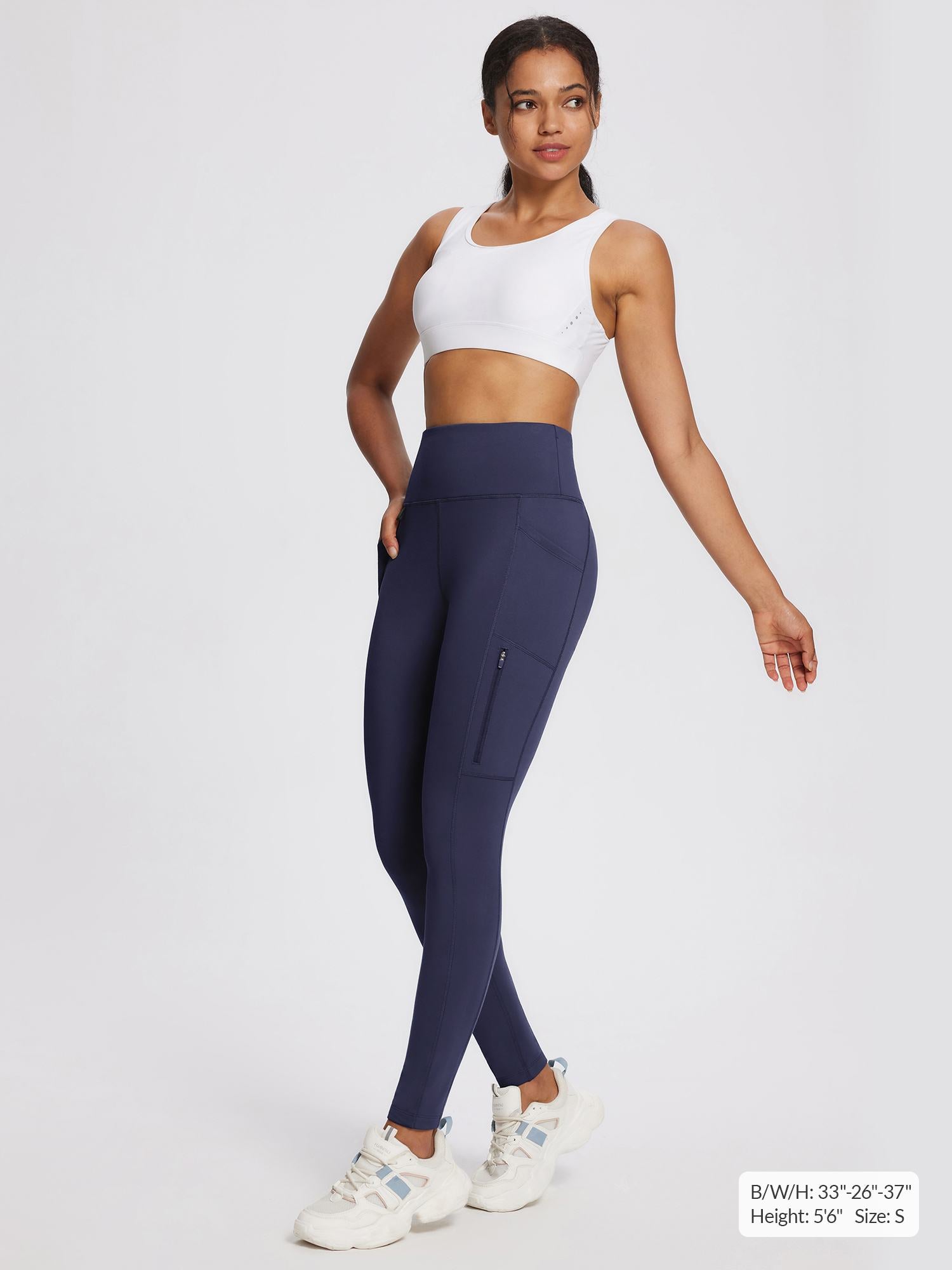 Laureate High-Rise Zipper Pockets Thermal Leggings