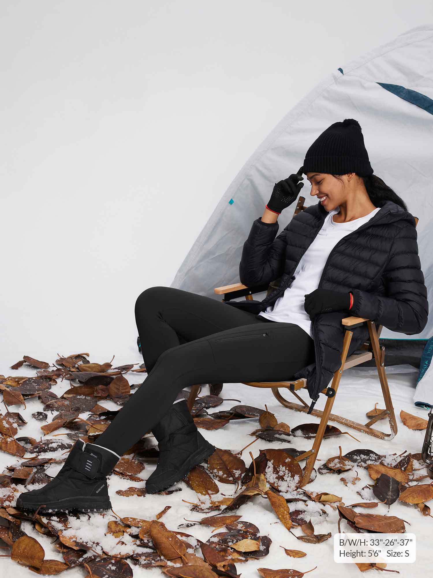 Laureate High-Rise Zipper Pockets Thermal Leggings