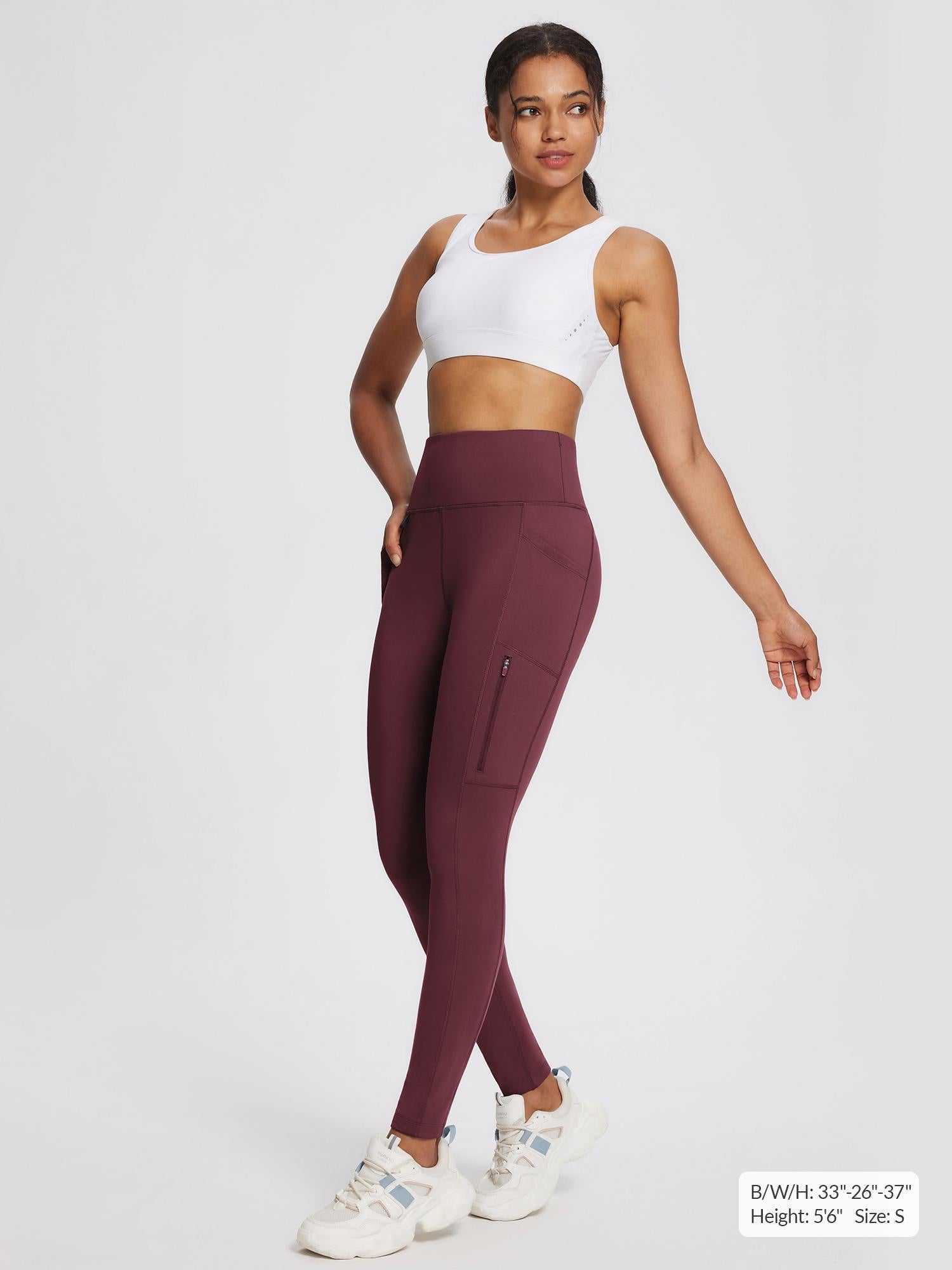 Laureate High-Rise Zipper Pockets Thermal Leggings