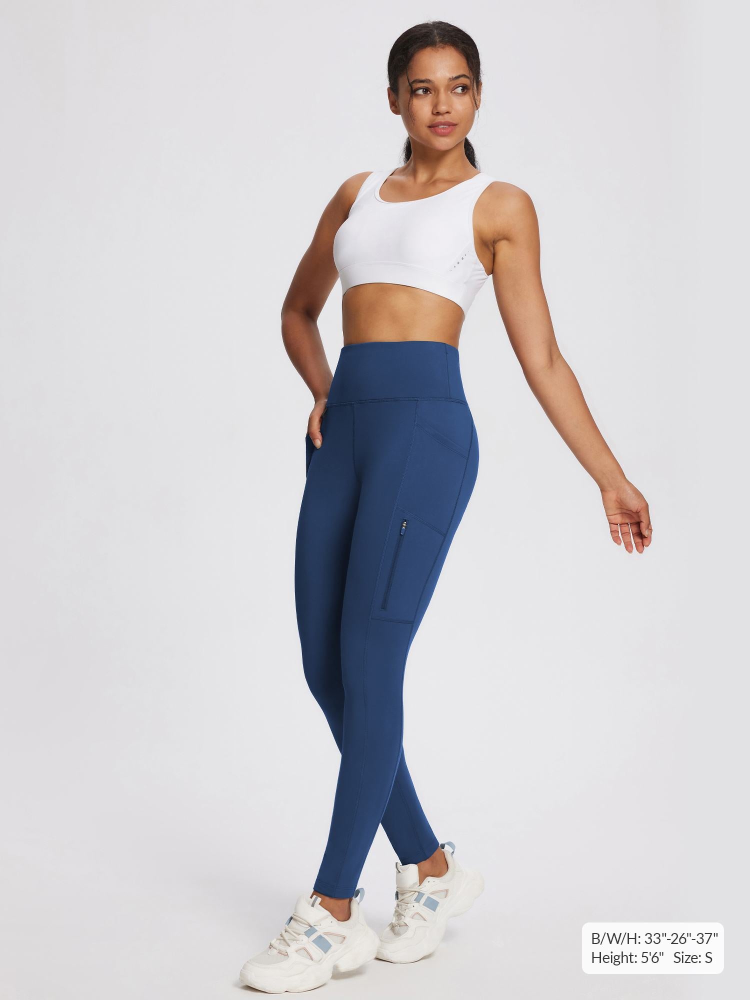 Laureate High-Rise Zipper Pockets Thermal Leggings