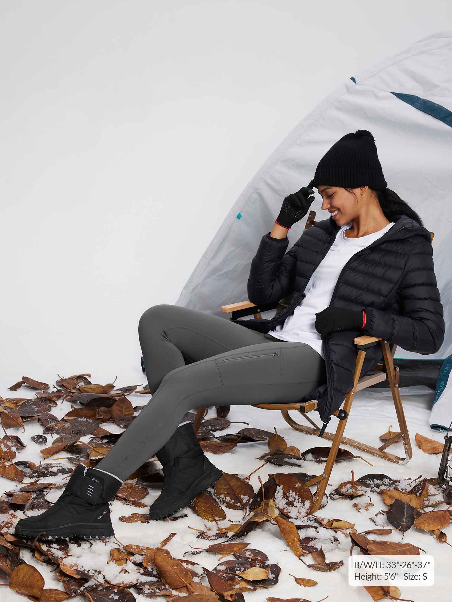 Laureate High-Rise Zipper Pockets Thermal Leggings