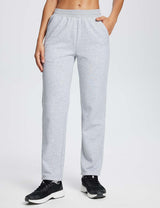 Baleaf Women's Evergreen Cotton Pocketed Sweatpants dbd077 Light Grey Main