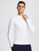 Baleaf Men's Laureate Thermal Crew Neck T-Shirt dbd084 Lucent White Side