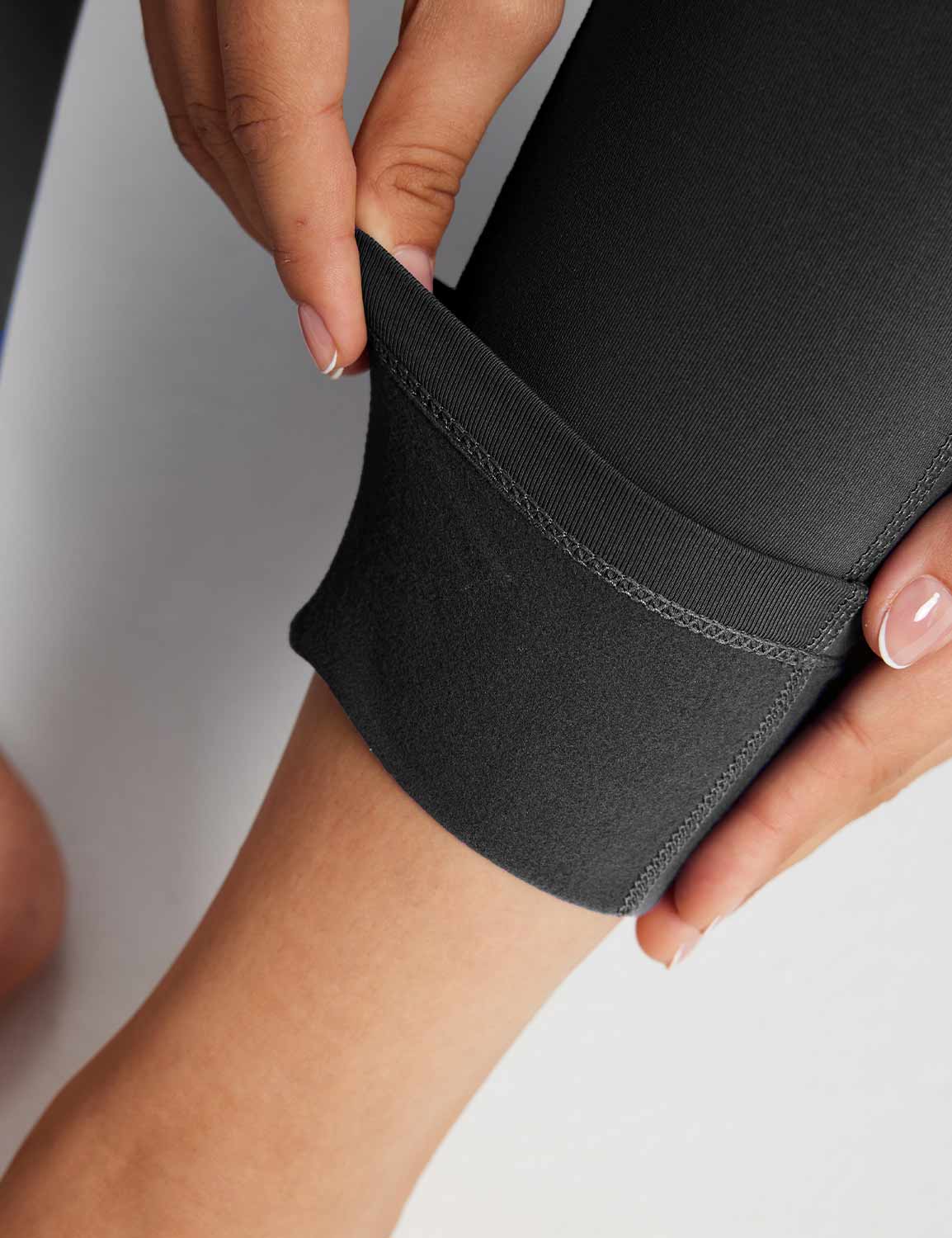 Baleaf Women's Laureate High-Rise Thermal Leggings dbh073 Black Details