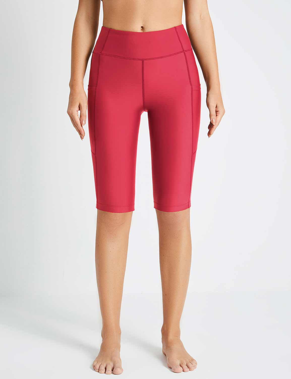 Flyleaf UPF50+ High Rise Swim Shorts Rose Red Main