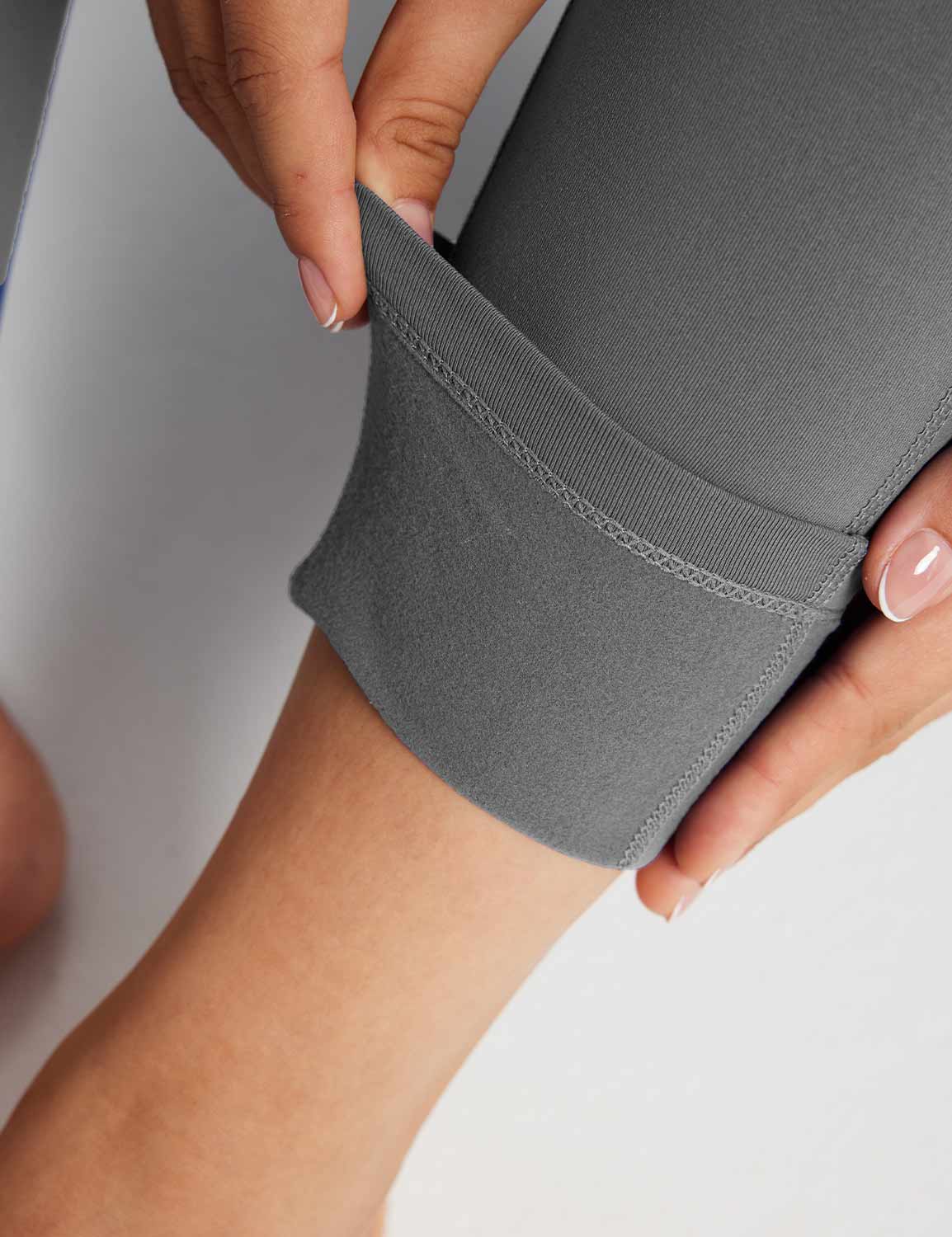 Baleaf Women's Laureate High-Rise Thermal Leggings dbh073 Grey Details