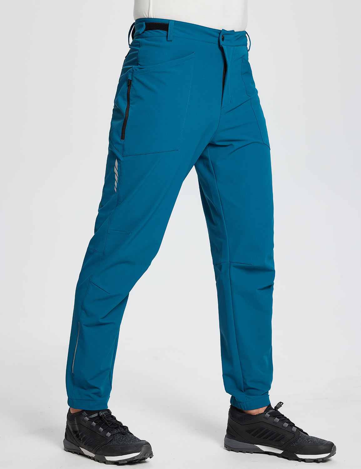 Baleaf Men's Flyleaf Water-Resistant Pocketed Cycling Pants dai039 Corsair Side