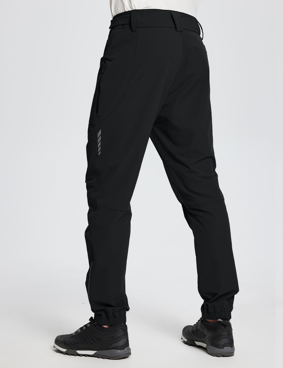 Baleaf Men's Flyleaf Water-Resistant Pocketed Cycling Pants dai039 Anthracite Back
