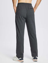 Baleaf Men's Evergreen Cotton Thermal Sweatpants dbd078 Dark Grey Back