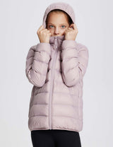 Baleaf Kid's Hooded Puffer Jackets dga066 Pink Details