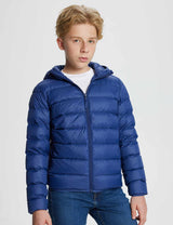 Baleaf Kid's Hooded Puffer Jackets dga066 Navy Blue Main