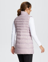 Baleaf Women's Water-Resistant Puffer Sleeveless Jacket dga070 Light Purple Back