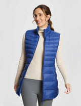 Baleaf Women's Water-Resistant Puffer Sleeveless Jacket dga070 Navy Blue Details