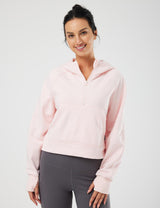 Baleaf Women's Evergreen Cotton Half-Zip Pullover dbd091 Pink Main