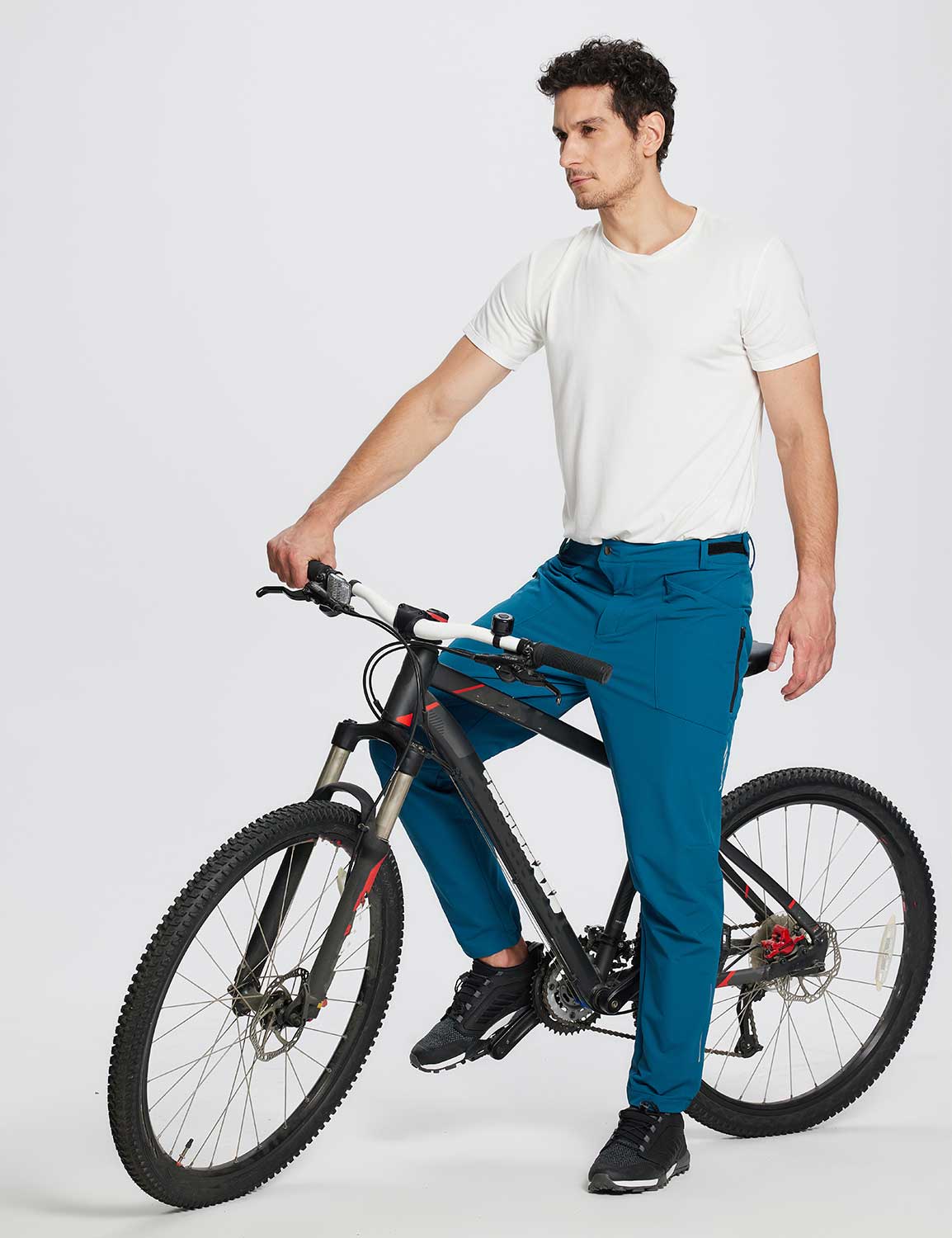 Baleaf Men's Flyleaf Water-Resistant Pocketed Cycling Pants dai039 Corsair Full