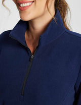 Baleaf Women's Long-Sleeve Quarter Zip Thermal Dress dga069 Navy Blue Details