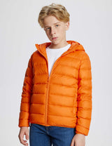 Baleaf Kid's Hooded Puffer Jackets dga066 Orange Main