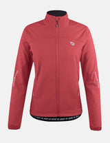 Baleaf Women's Wind- & Waterproof Thermal Long Sleeved Cycling Jacket aaa464 Poppy Red Front