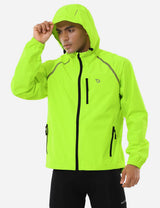 Baleaf Men's Fluorescent Waterproof Packable Windbreaker Track Jacket aaa467 Fluorescent Yellow Detail