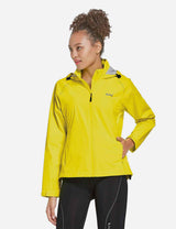 Baleaf Women's Waterproof Lightweight Full-Zip Pocketed Cycling Jacket aaa468 Illuminating Side