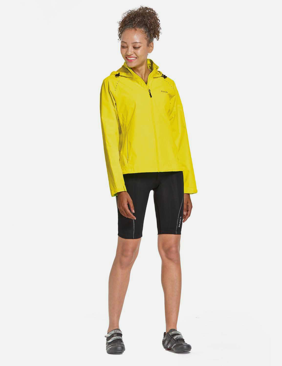Baleaf Women's Waterproof Lightweight Full-Zip Pocketed Cycling Jacket aaa468 Illuminating Full