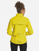 Baleaf Women's Waterproof Lightweight Full-Zip Pocketed Cycling Jacket aaa468 Illuminating back