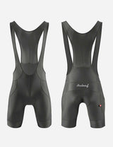 Baleaf Men's Chamois Padded Mesh Cycling Bib Shorts Solid Color aab191 Gray Front & Back