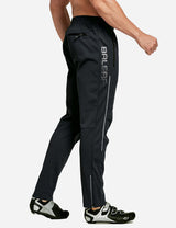 Baleaf Men's Thermal Fleece-Lined Windproof Pocketed Sweat Pants aai076 Black Side