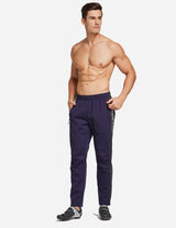 Baleaf Men's Thermal Fleece-Lined Windproof Pocketed Sweat Pants aai076 Navy Blue/Black Full