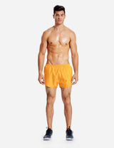 Baleaf Men's 3'' 2-in-1 High Cut Mesh Split-Leg Basic Running Shorts abd161 Yellow full