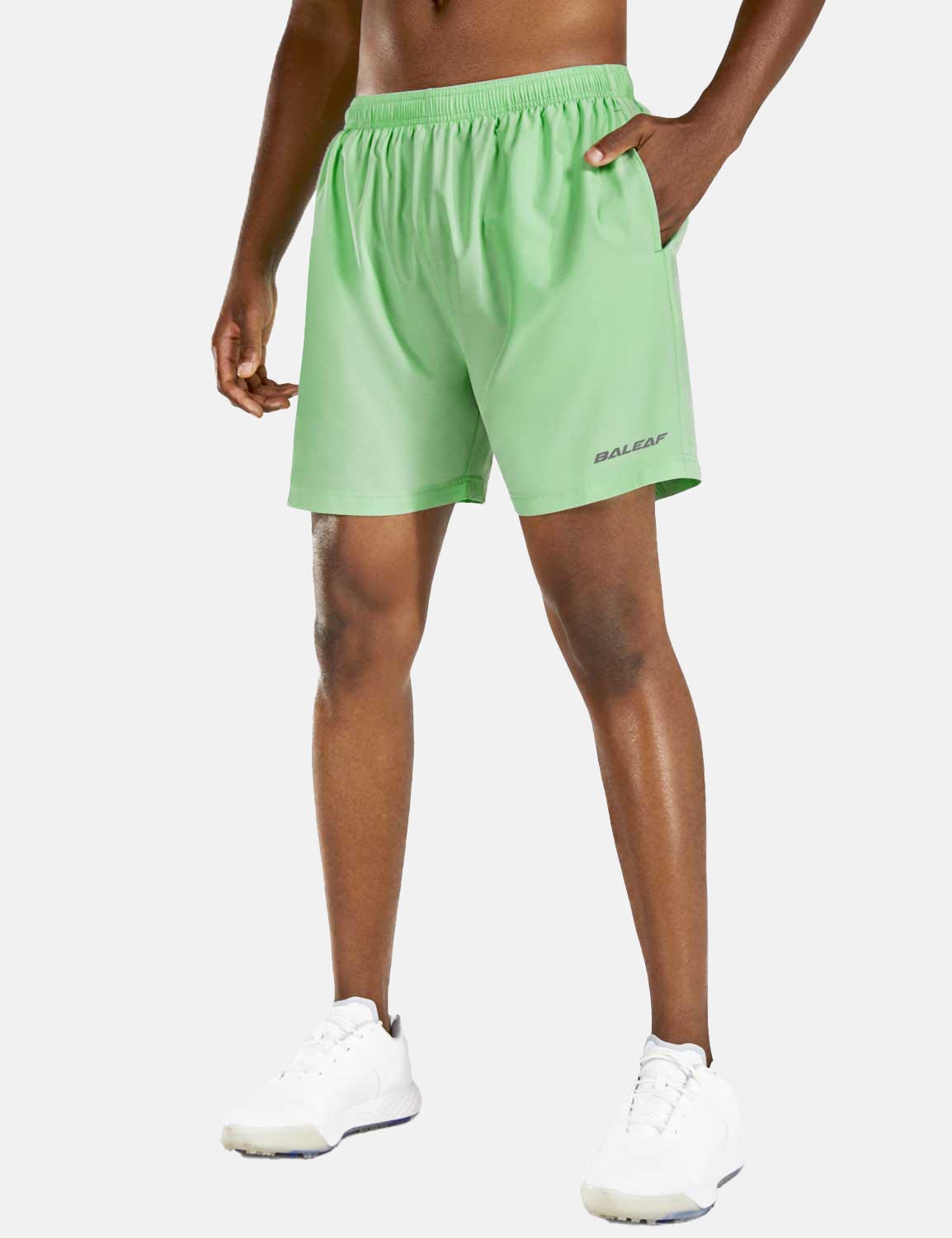 Baleaf Men's 5'' Light-Weight Quick Dry Fully Lined Shorts abd215 Light Green Main