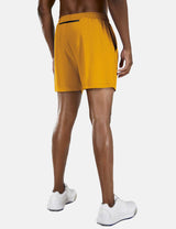 Baleaf Men's 5'' Light-WeightBaleaf Men's 5'' Light-Weight Quick Dry Fully Lined Shorts abd215 Yellow Back