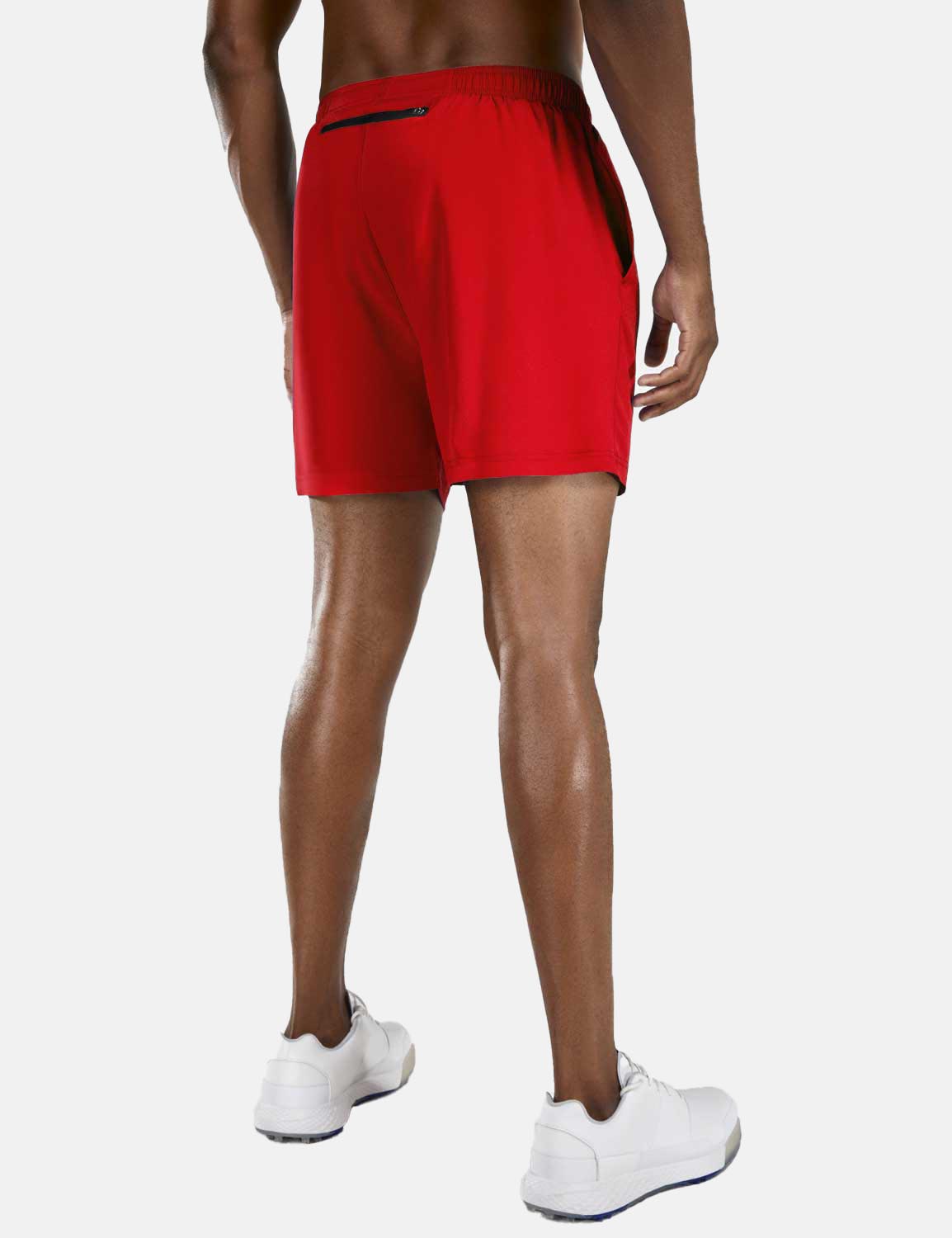 Baleaf Men's 5'' Light-WeightBaleaf Men's 5'' Light-Weight Quick Dry Fully Lined Shorts abd215 Red Back