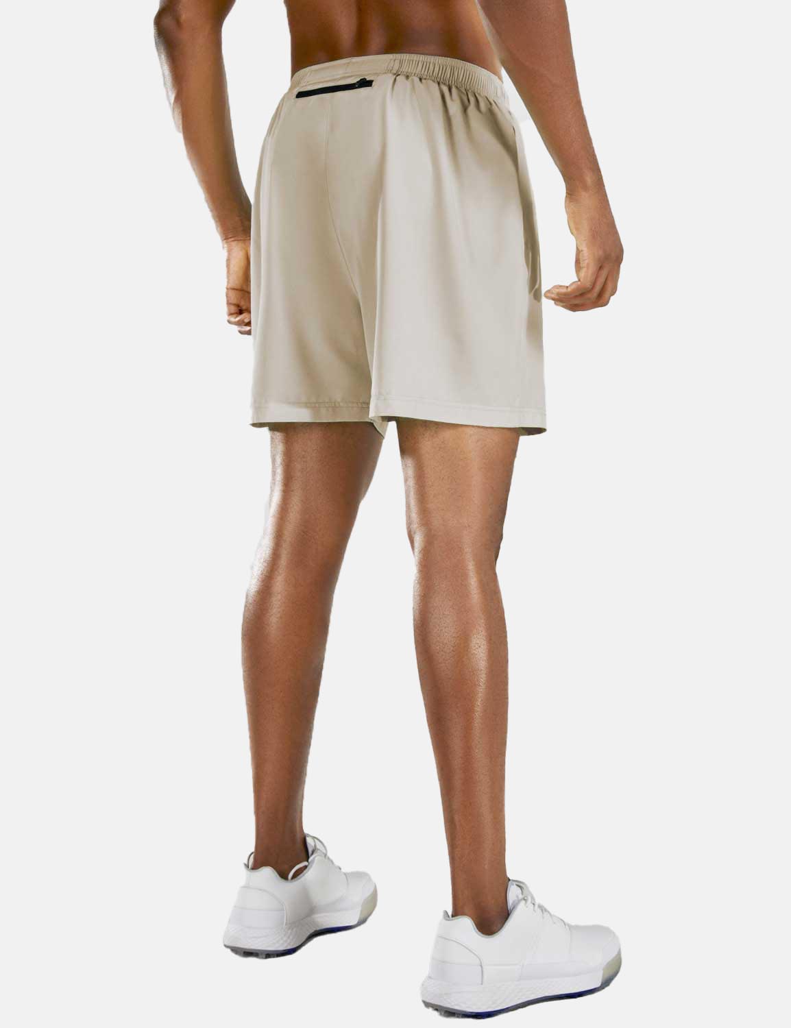 Baleaf Men's 5'' Light-Weight Quick Dry Fully Lined Shorts abd215 White Back