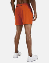 Baleaf Men's 5'' Light-WeightBaleaf Men's 5'' Light-Weight Quick Dry Fully Lined Shorts abd215 Orange Back
