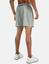 Baleaf Men's 5'' Light-Weight Quick Dry Fully Lined Shorts abd215 Light Gray Back