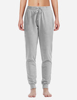 BALEAF Women's Sweatpants Joggers Cotton Yoga Lounge Sweat Pants Casual  Running Tapered Pants with Pockets Light Gray Size L