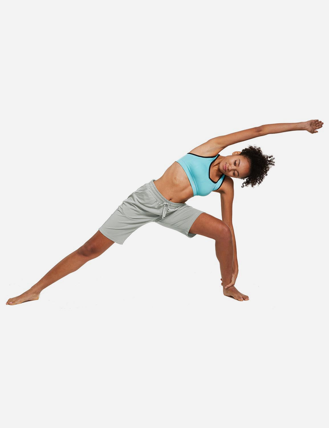 Baleaf Women's Cotton Pocketed Bermuda Jogger & Weekend Shorts abh104 Light Gray Full