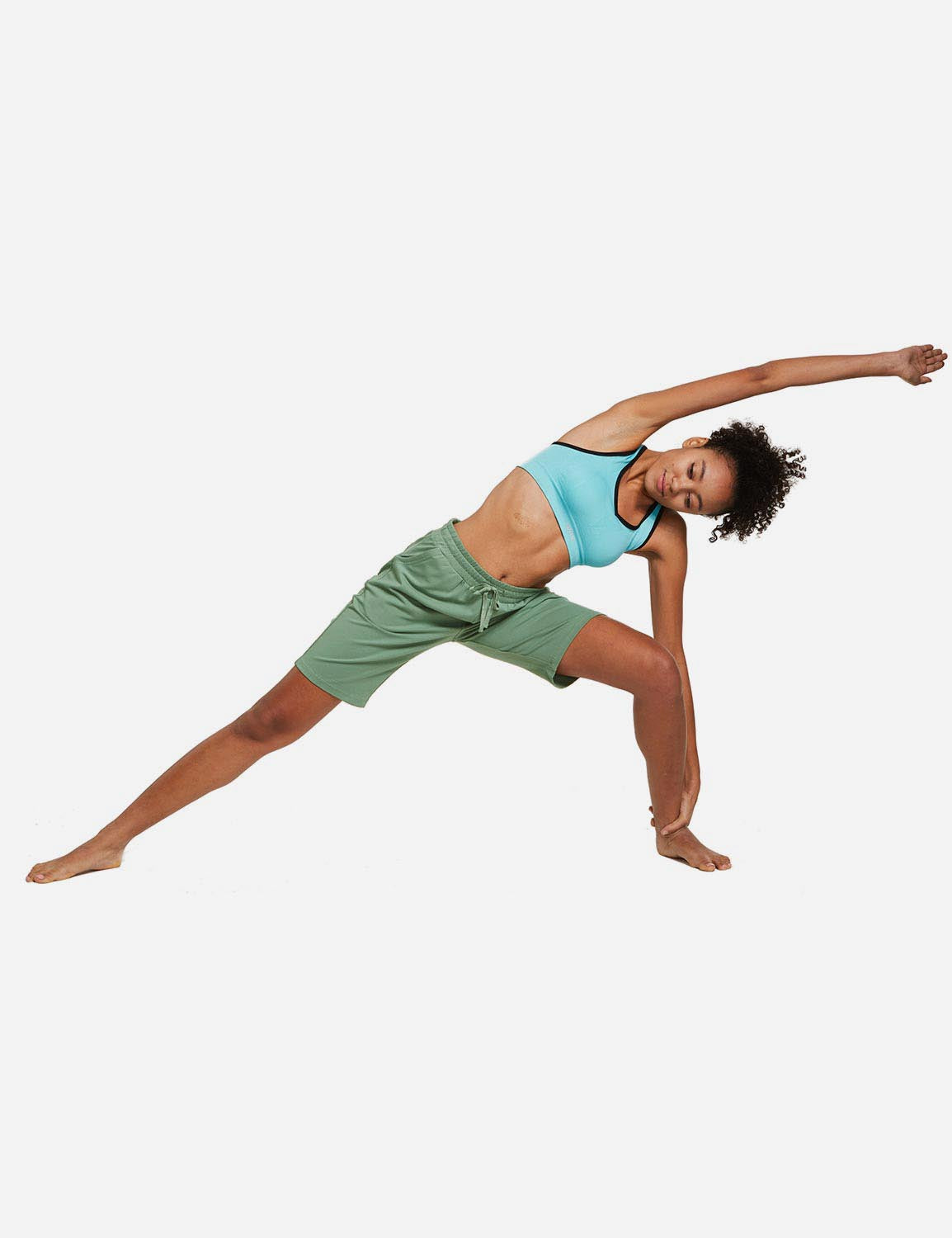 Baleaf Women's Cotton Pocketed Bermuda Jogger & Weekend Shorts abh104 Loden Frost Full