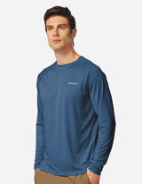 Baleaf Men's UPF50+ Long Sleeved Loose Fit Casual T-Shirt Bluish Violet Side