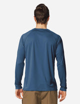 Baleaf Men's UPF50+ Long Sleeved Loose Fit Casual T-Shirt Bluish Violet Back