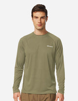 Baleaf Men's UPF50+ Long Sleeved Loose Fit Casual T-Shirt aga002 Slate Green Front