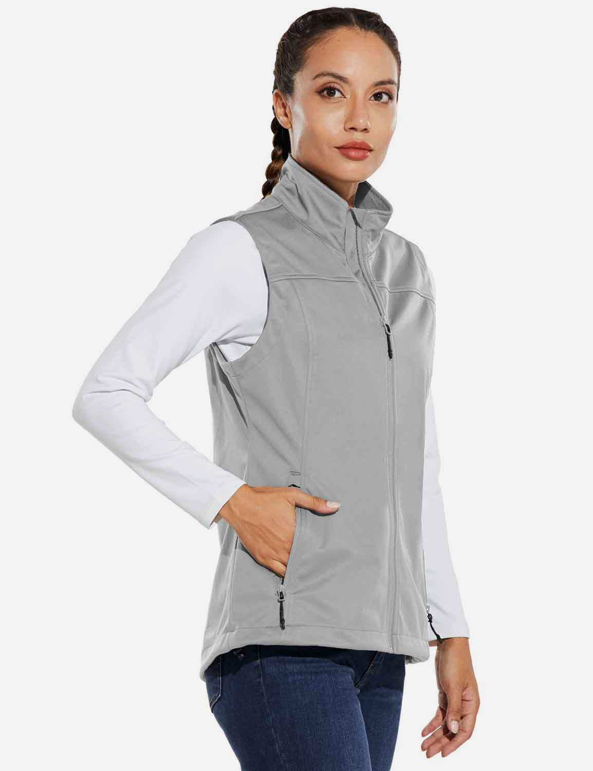 Baleaf Womens Windproof & Waterproof Sleeveless Vest w Full Zip Pocket aga106 Weathervane Side