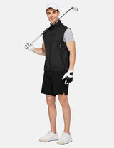 Baleaf Men's Lightweight Wind & Waterproof Pocketed Outdoor Vest aga100 Black Full