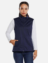 Baleaf Womens Windproof & Waterproof Sleeveless Vest w Full Zip Pocket aga106 Navy Blue Front