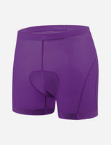 Baleaf Women's 4'' 3D Padded Compression Mountain Bike Mesh Shorts cai009 Purple Front
